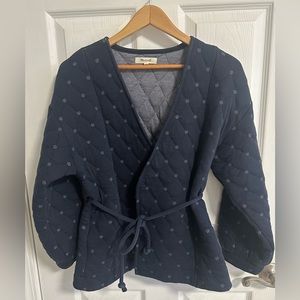 Madewell Quilted Jacket with Tie Waist.